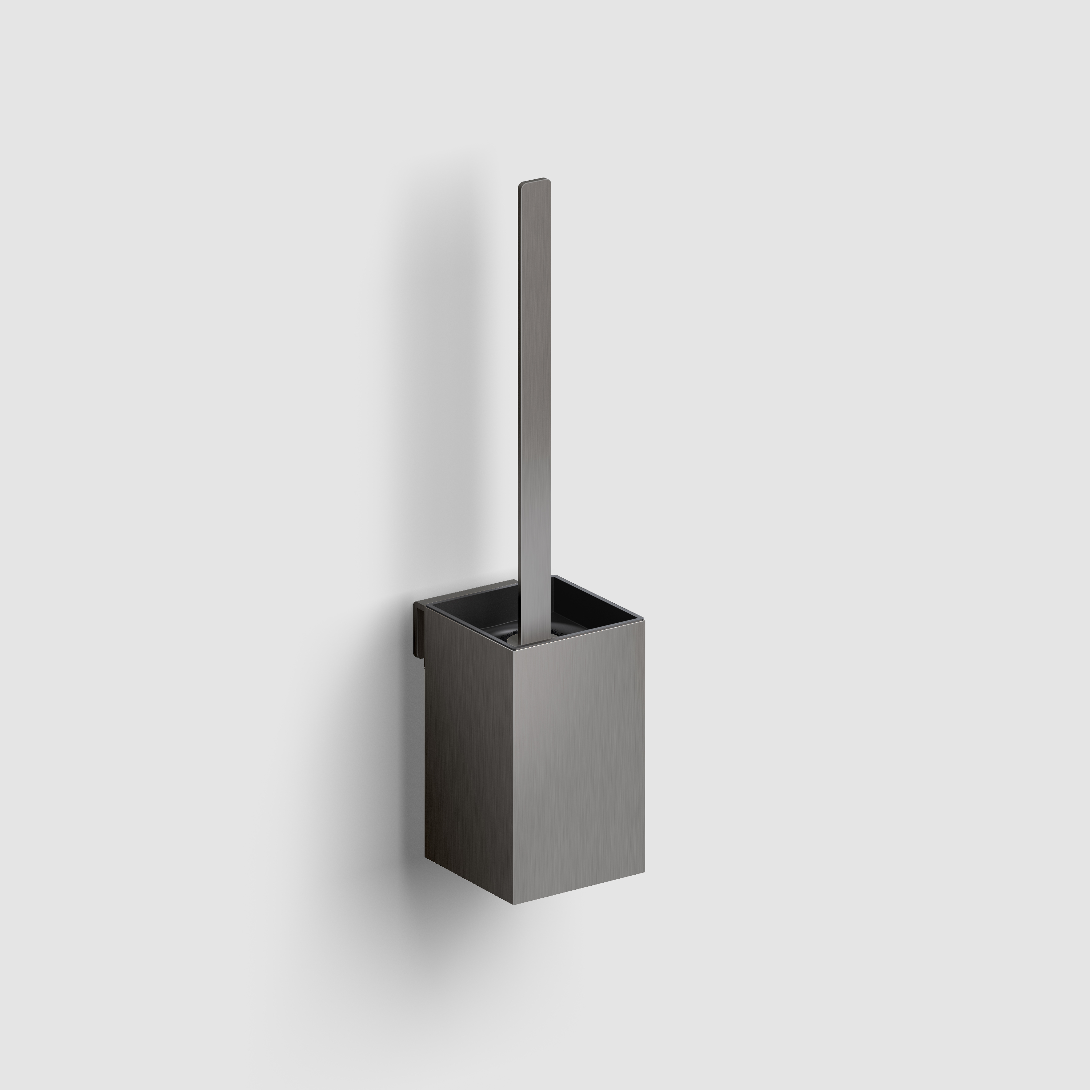 Clou Fold toiletborstelgarnituur, wandmontage, gunmetal geb. PVD